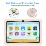 DOOGEE U10 Kid Tablet Infantil 10,1" Android 13,Tablet para niños Quad Core 9GB +128GB/TF 1To,Kids Space,Widevine L1, WiFi 6, BT 5.0, GPS,8MP+5MP,Material de Silicona alimentaria-Rosa