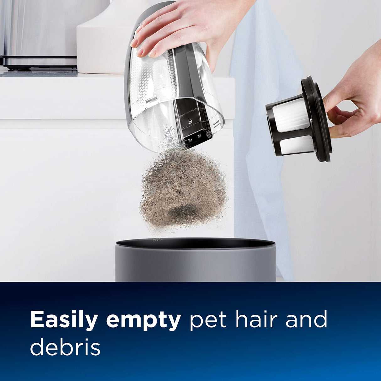 Bissell Pet Hair Eraser | Aspirador de Mano inalámbrico | Cepillo Rodillo motorizado | 2278N