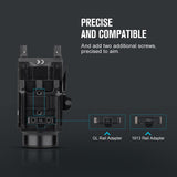 OLIGHT Baldr S Linterna Táctica 800Lm 130M 3 Modos con Luz Verde y Blanca Doble Interruptor Trasero Perfecta para Picatinny Rail y GLOCK Caza Defensa Utilizada (luz Blanca + luz Verde, Nergo)