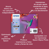 Epson C13T08074510 - Multipack 6 colores T0807 Claria Photographic Ink Embalaje Envío Fácil Epson
