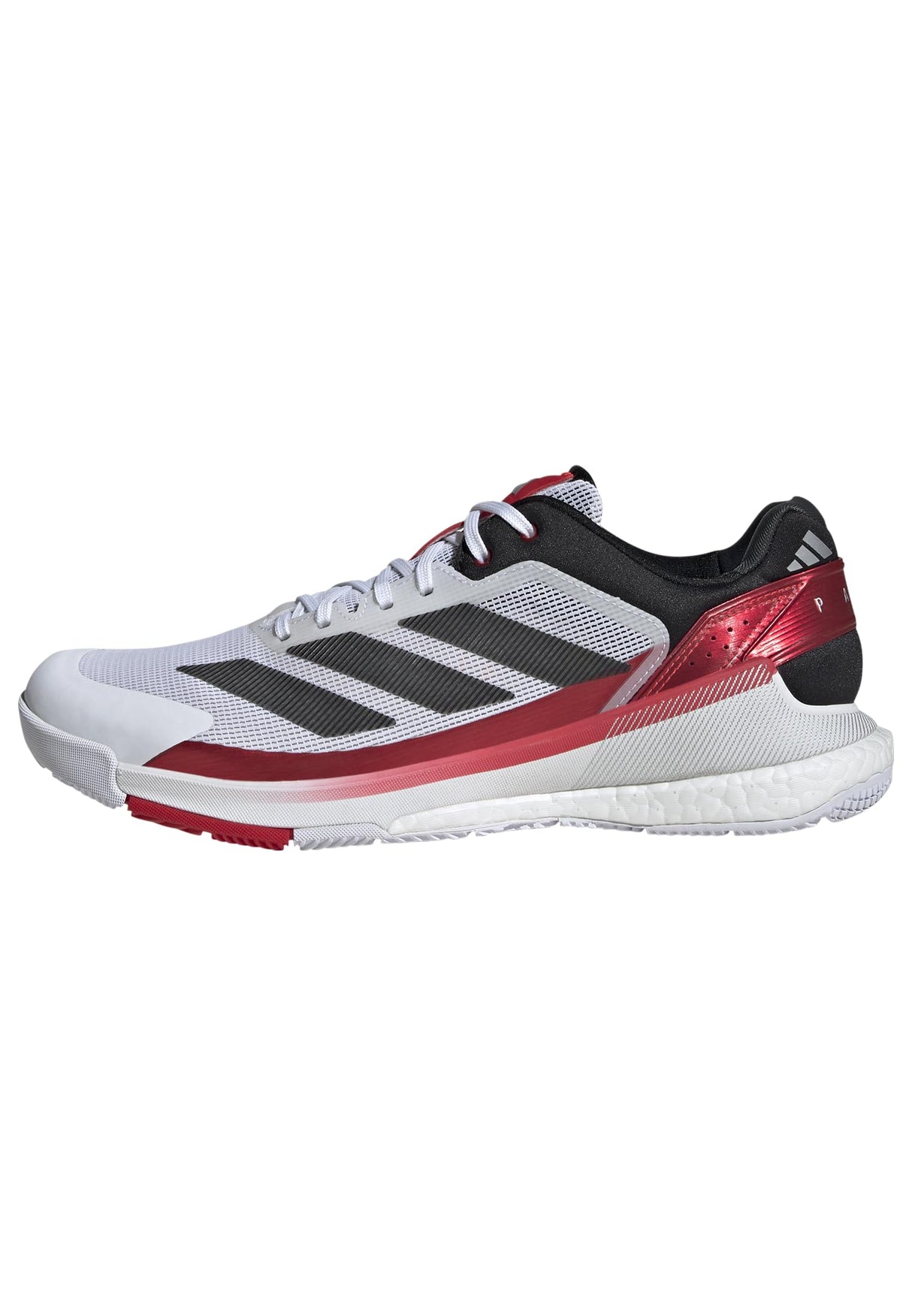 adidas Crazyquick Boost Padel Shoes, Zapatos Hombre, Cloud White/Core Black/Lucid Red, 42 EU