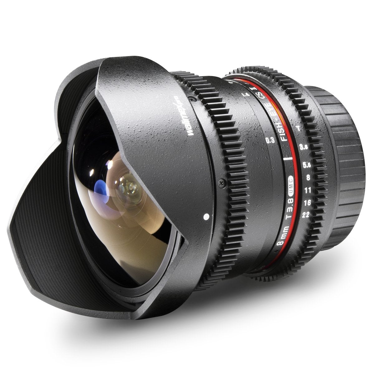 Walimex 18710 Lente de cámara SLR - Objetivo (SLR, 10/7, Objetivo de Ojo de pez, 0,3 m, 8 mm, 180°)