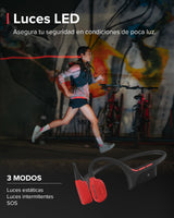 SUUNTO Wing Open-Ear Auriculares Conducción Ósea, Auriculares Deportivos Inalámbricos Bluetooth, Control Movimiento Cabeza, Micrófono HD Incorporado, Resistente al Desgaste IP67, Luces Seguridad