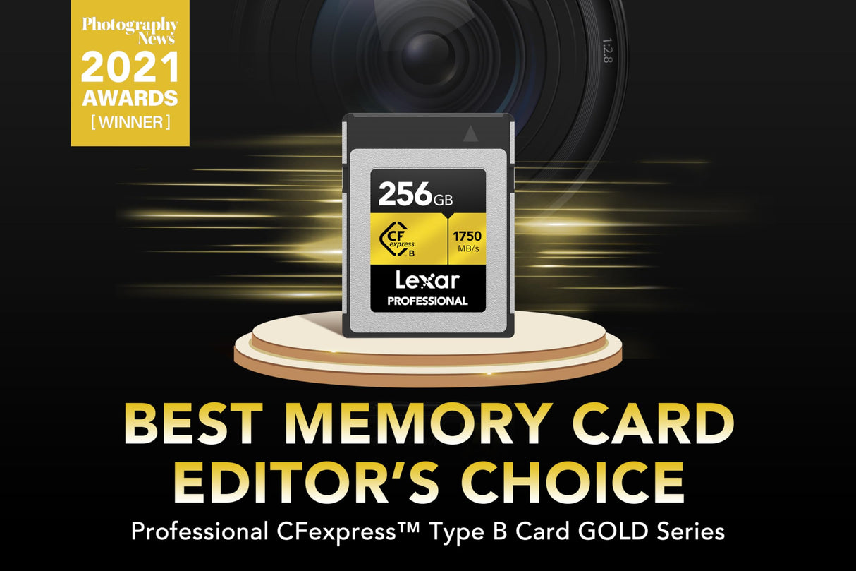 Lexar Tarjeta CFexpress 256 GB Profesional Serie Gold, Tarjeta CF Tipo B, hasta 1750 MB/s de Lectura, adopta PCIe 3.0 NVMe, Tarjeta de Memoria para fotógrafo Profesional, videógrafo(LCXEXPR256G-RNENG)