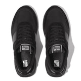 Fitflop F-Mode Flow Fabric/Suede/Leather Flatform Sneakers, Zapatillas Mujer, Todo Negro, 39 EU