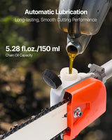 VEVOR Motosierra de Pértiga a Gasolina, Motosierra Inalámbrica de 52 cc y 2 Tiempos con Barra de Corte de 35,6 cm, Tanque de Combustible de 850 ml y Extensible de 2,2-2,94 m para Podar Árboles