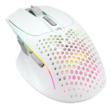 Glorious Gaming Model I 2 Wireless Ratón gaming inalámbrico - Híbrido 2,4 GHz y Bluetooth, superligero, 9 botones (2 intercambiables), RGB, gran batería, MMO/MOBA/FPS, reposapulgares lateral - Blanco