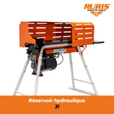 RURIS Ruris DL700-2200 W - Divisor de troncos eléctrico - con soporte y jaula