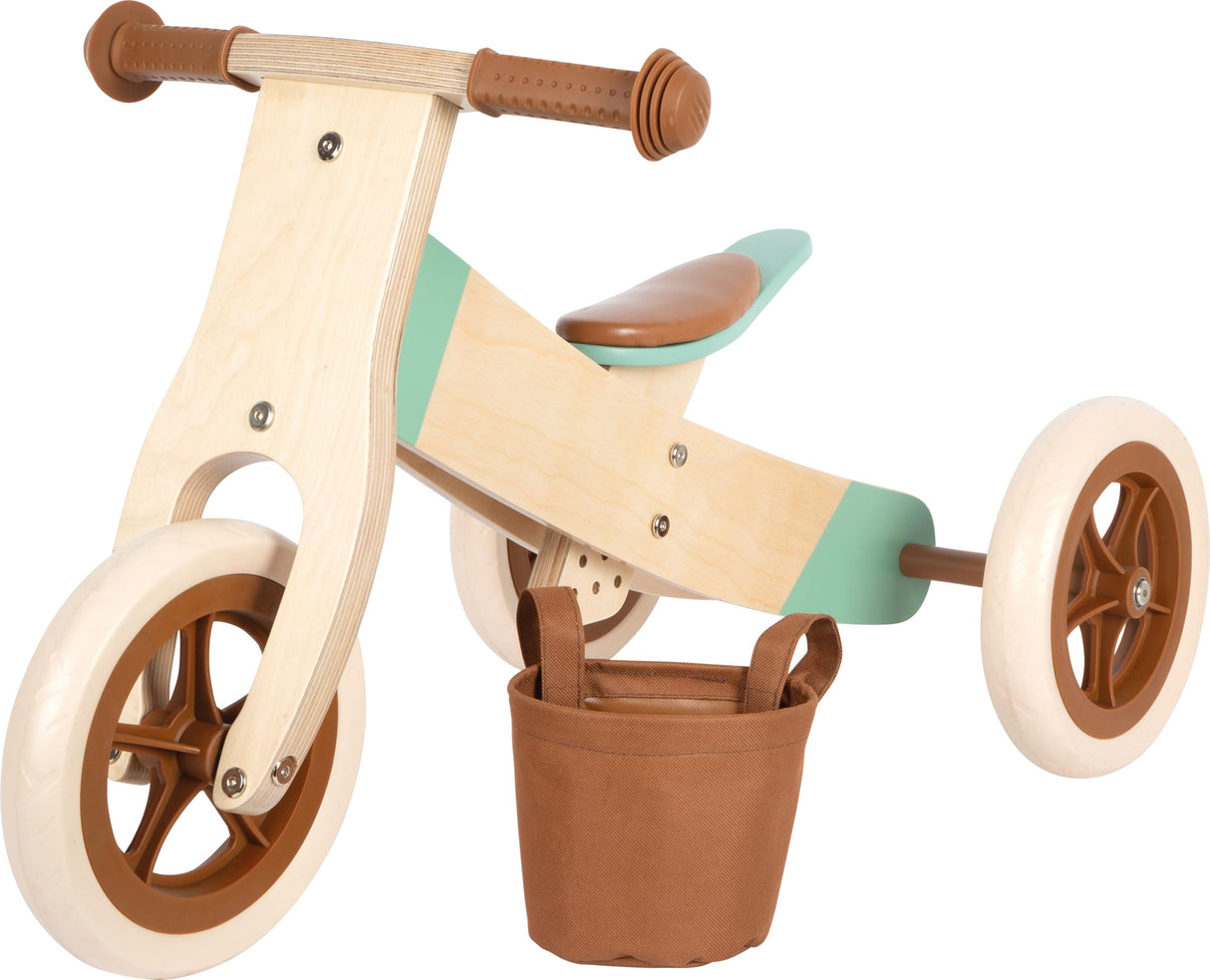 small foot Bicicleta de Aprendizaje y Triciclo marrón Caramelo Maxi, Rueda de Madera, a Partir de 12 Meses, 12498, Color