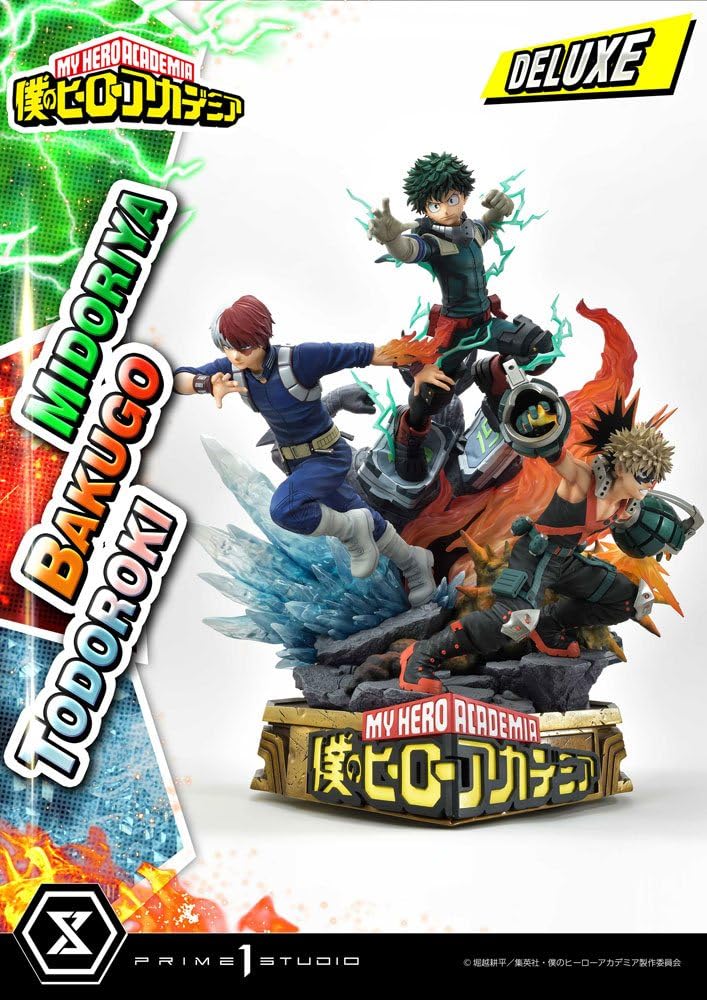 Prime 1 studio My Hero Academia - Estatuilla Midoriya, Bakugo & Todoroki Deluxe versión Extra