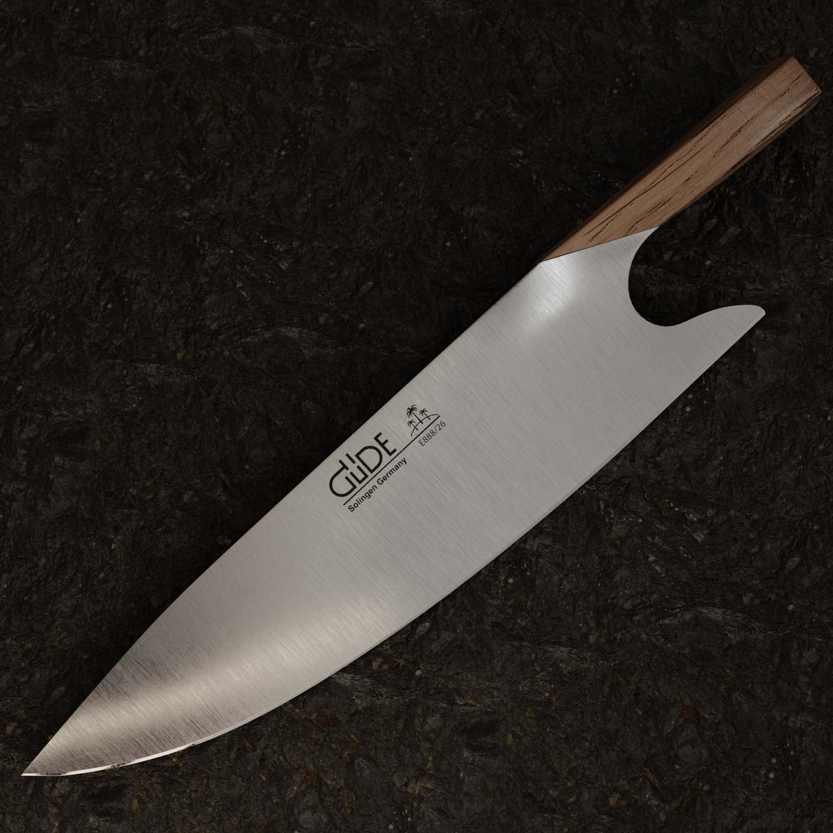Güde Solingen - THE KNIFE forjado, 26 cm, roble de barril, Cuchillo De Concinero, Hecho a mano en Alemania