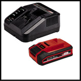 Einhell Amoladora angular con batería TE-AG 18/115 Li Kit Power X-Change (18 V, 115 mm diámetro de disco, 28 mm profundidad de corte, incl. 3,0 Ah batería y cargador), Rojo