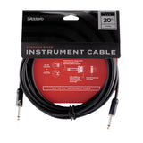 Planet Waves Cable de guitarra D'Addario American Stage, cable de instrumento con conectores de 1/4", extremo recto, 6 metros