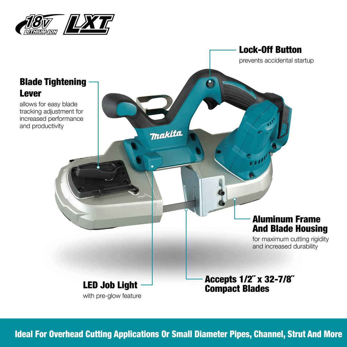 MAKITA DPB182Z SIERRA BANDA 18V LXT, Multicolor