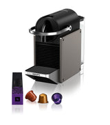 KRUPS XN306TK Nespresso Pixie Titan, cafetera expreso, recetas programables, 2 longitudes, apagado automático, 1260 W, 0,7 litros