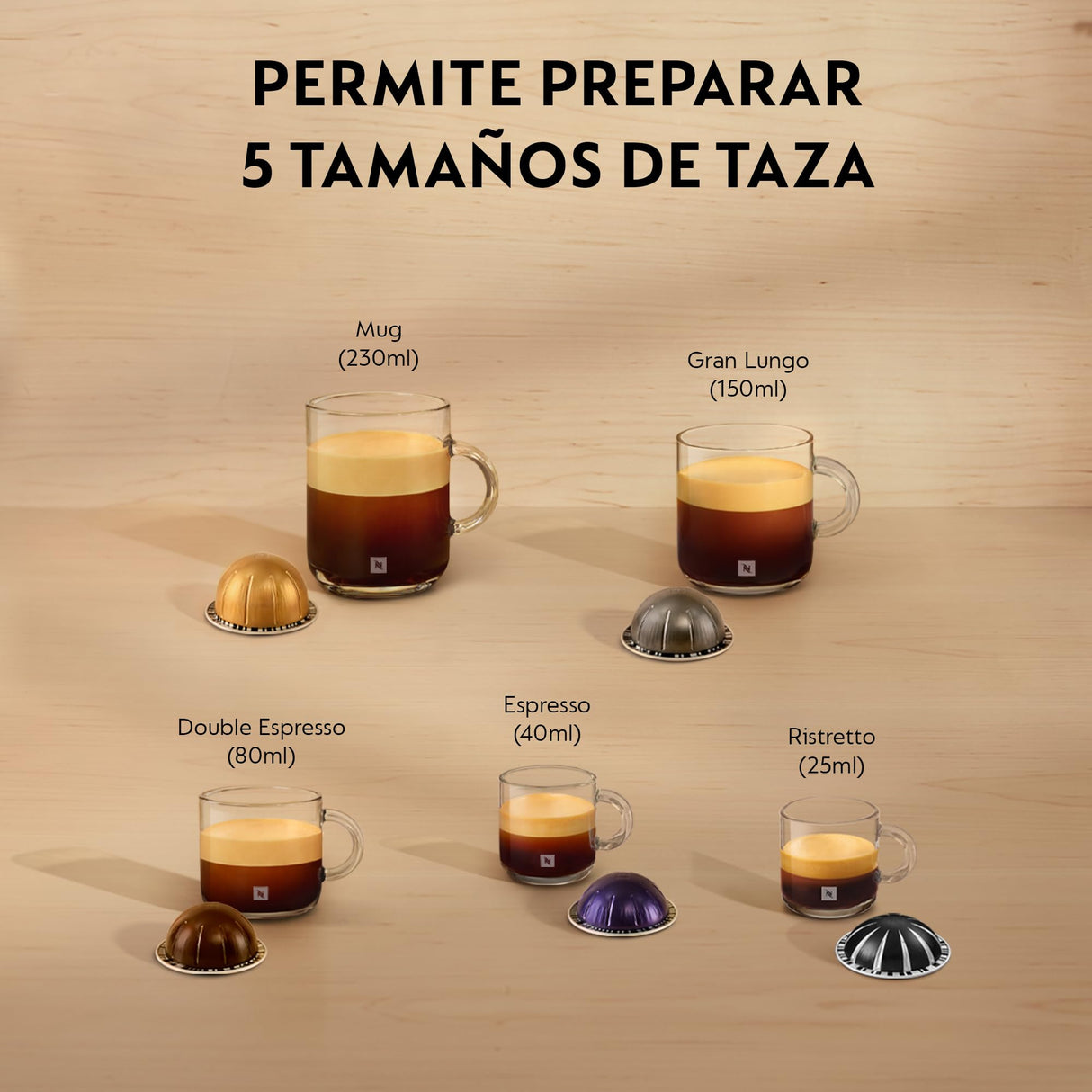 Nespresso De'Longhi Vertuo Pop ENV90.B, Máquina de Café de Cápsulas + Aeroccino Incluido, 4 Tamaños de Taza, Tecnología de Centrifugación, Set de Bienvenida Incluido, 1260W, Negro Regaliz