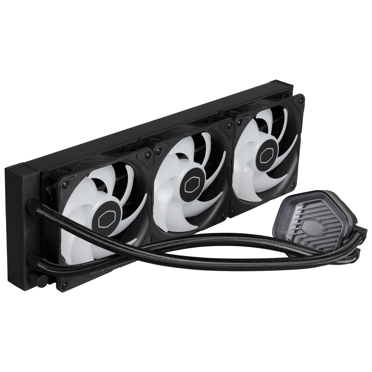 Cooler Master MasterLiquid Atmos 360 Black Refrigeración Líquida para CPU – Refrigeración Líquida AIO, Bomba Doble Cámara, Ventiladores SickleFlow 120 Edge Preinstalados, ARGB Gen 2, LGA1700 y AM5