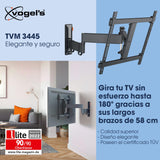 Vogel's TVM 3445 Soporte TV Giratorio para televisores de Entre 32 a 65 Pulgadas, Máx 25 kg, Gira hasta 180º, Inclinable hasta 20º, Soporte para TV máx. VESA 400x400, Compatibilidad Universal