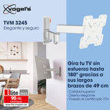 Vogel's TVM 3245 Soporte TV Giratorio para televisores de Entre 19 a 43 Pulgadas, Máx 15 kg, Gira hasta 180º, Inclinable hasta 20º, Soporte para TV máx. VESA 200x200, Compatibilidad Universal