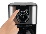 BEEM FRESH-AROMA-SWITCH Cafetera de filtro - Thermo | Acero inoxidable | Jarra térmica de 1 l | Elegante rueda de control | Temporizador de 24 horas | 800 W | Para 4-8 tazas