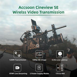 Accsoon - CineView SE - Transmisor TX - SDI/HDMI - 1080p 23.98/24/25/29.97/30/50/59.94/60fps - Pantalla OLED - Rango de transmisión 1200ft - Latencia <0.05s