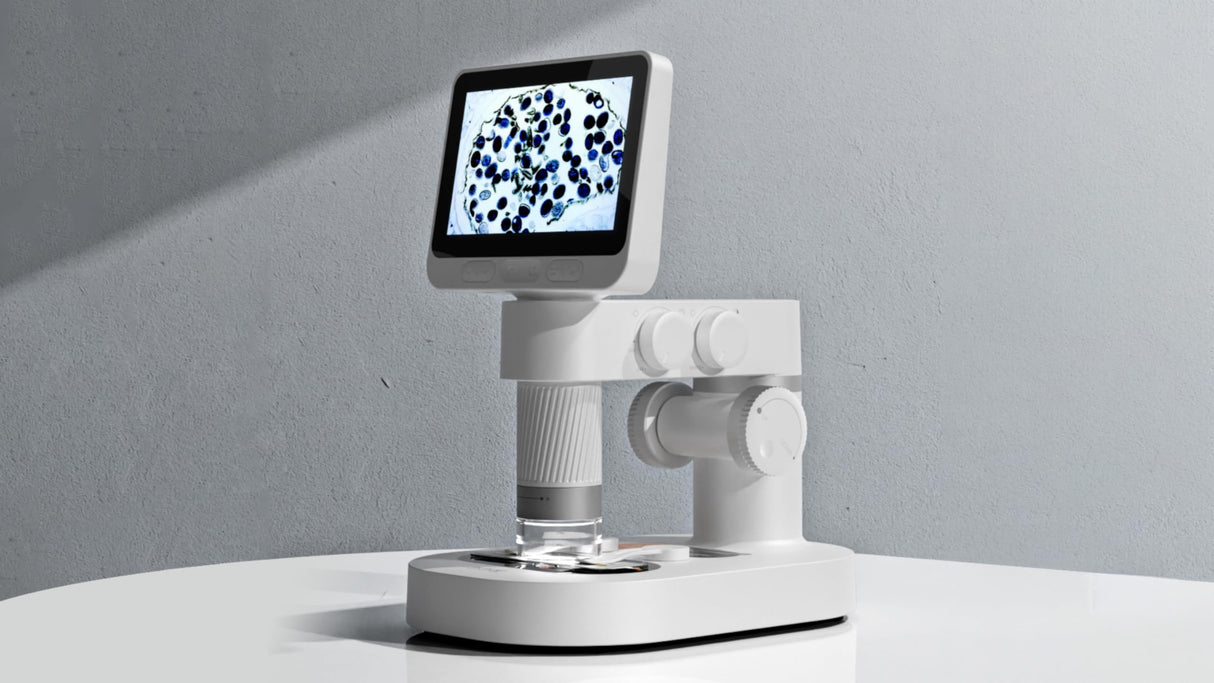 Microscopio Digital portátil Smart Wi-Fi 2,1 MPx DiProgress BeaverLAB M2A con Pantalla LCD de 4,3 Pulgadas HD y Accesorios – Ampliaciones 20X-200X
