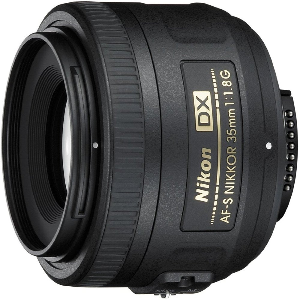 Nikon AF-S DX Nikkor 35 mm f/1.8 G - Objetivo para montura F, distancia focal fija 52.5 mm, apertura f/1.8G, negro - Versión Europea