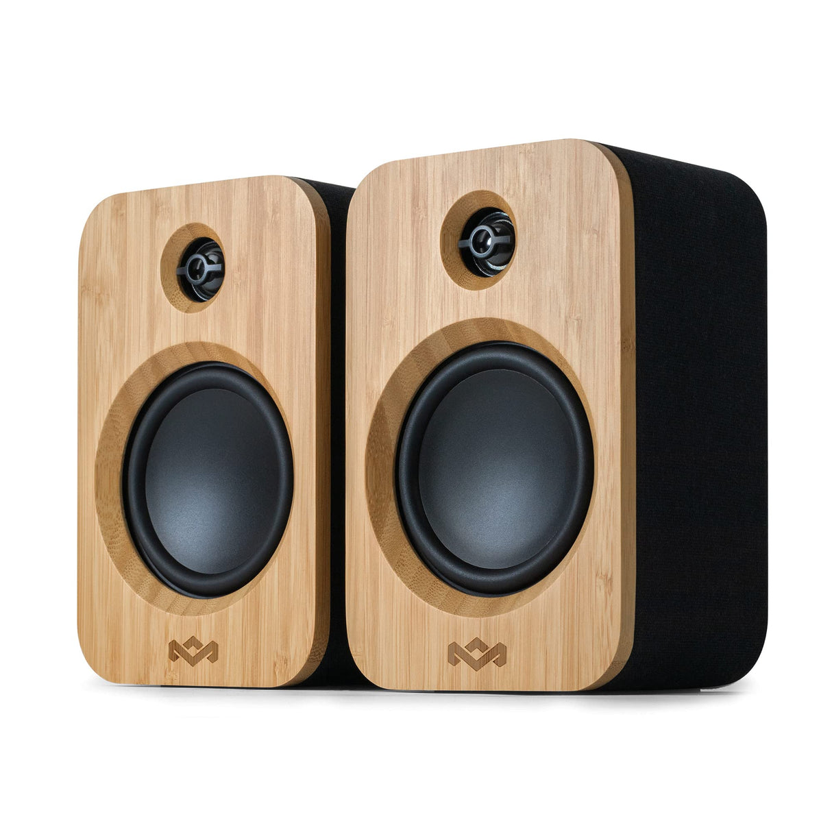 House of Marley Get Together Duo Altavoces de Estantería - Altavoces Activos Bluetooth con Entrada AUX, Compatibles con Tocadiscos y Vinilo, Alta Definición, Diseño Sostenible