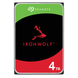 Seagate IronWolf 4TB, Disco duro interno, NAS HDD, CMR, 3.5 Pulgadas, SATA 6 GB/s, caché de 256 MB para almacenamiento conectado a red RAID, Paquete Abre-fácil, Rescue Services (ST4000VNZ06)