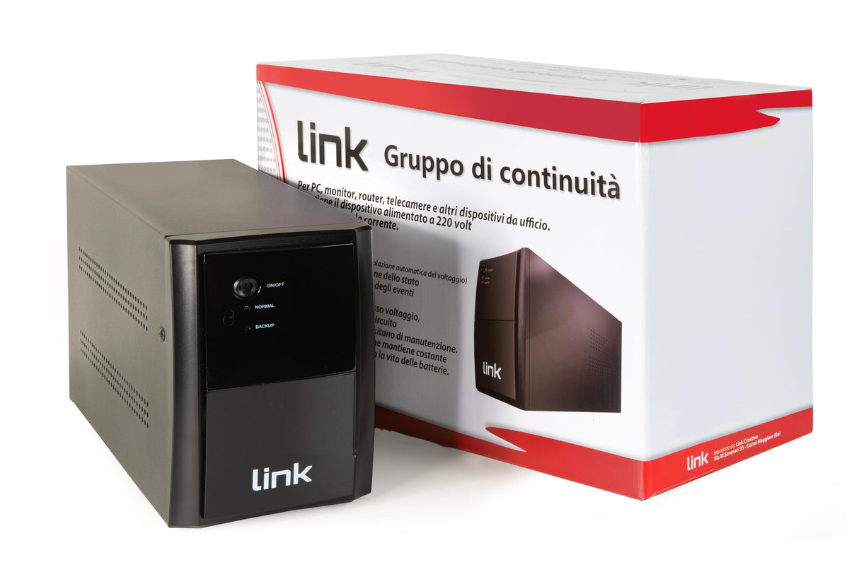 LINK LKUPS1000 - Sistema de alimentación ininterrumpida 1000 Va 600 W, Negro