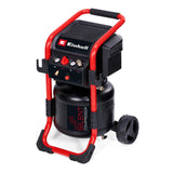 Einhell Compresor TE-AC 240/24 Silent (1500 W, máx. 10 bar, depósito 24 l, sin aceite, potencia de aspiración 240 l/min, compresor silencioso 70 dB, 2 manómetros, reductor de presión)