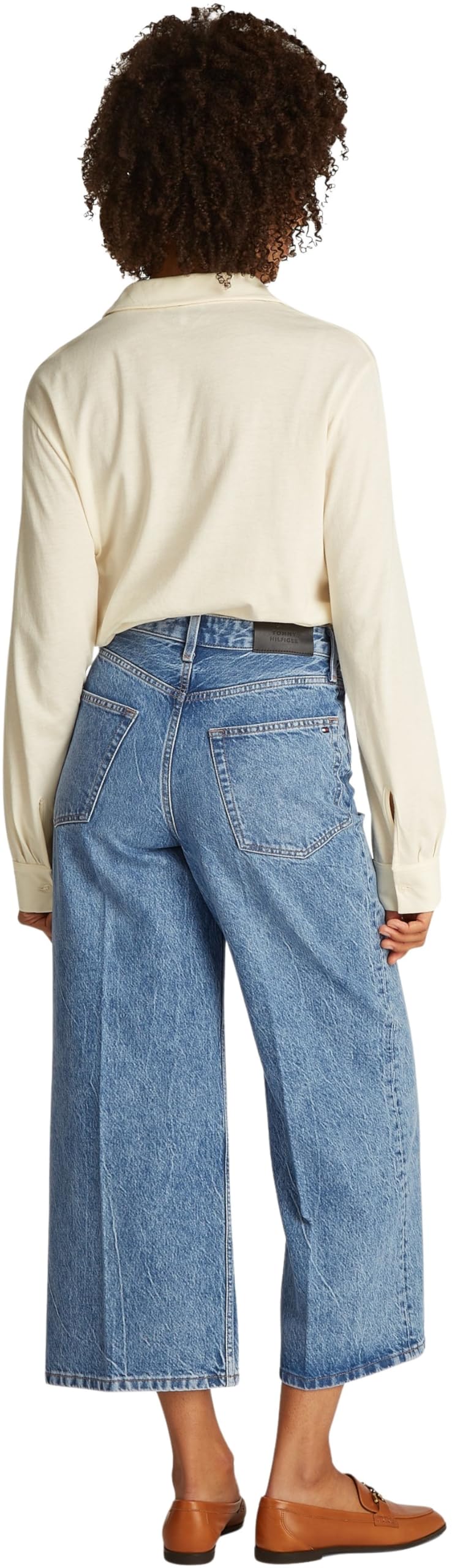 Tommy Hilfiger Vaqueros Mujer Wide Leg Cintura Alta, Azul (Ali), 28W/28L