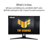 ASUS TUF Gaming VG27AQM1A - Monitor Gaming de 27 Pulgadas, QHD (2560x1440), 260Hz (OC), ELMB Sync, 1ms (GTG), Freesync Premium, Compatible con G-Sync, Variable Overdrive, 90% DCI-P3, DisplayHDR 400