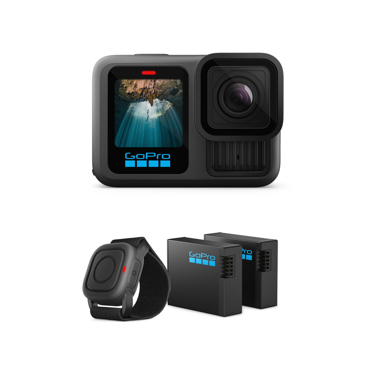 GoPro Paquete de acción HERO13 Black: Incluye 2 baterías Enduro y Mando a Distancia con Obturador Sumergible