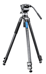 Leofoto - Manba - Trípode de Carbono para cámaras - Capacidad de Carga de 10 kg - Pies Extensibles - Altura mínima de 31 cm a una Altura máxima de 168 cm - LVM-323C + BV-15