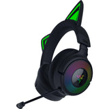 Razer Kraken Kitty V3 Pro - Auriculares inalámbricos RGB Kitty para Juegos - Orejas de Gato reactivas para Streaming - Diafragma 40mm - Hyperspeed Wireless y Bluetooth - THX Spatial Audio | Negro