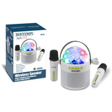 Bontempi | Altavoz Inalámbrico con Doble Micrófono y Luces LED de Discoteca, 18,5x17x12 cm