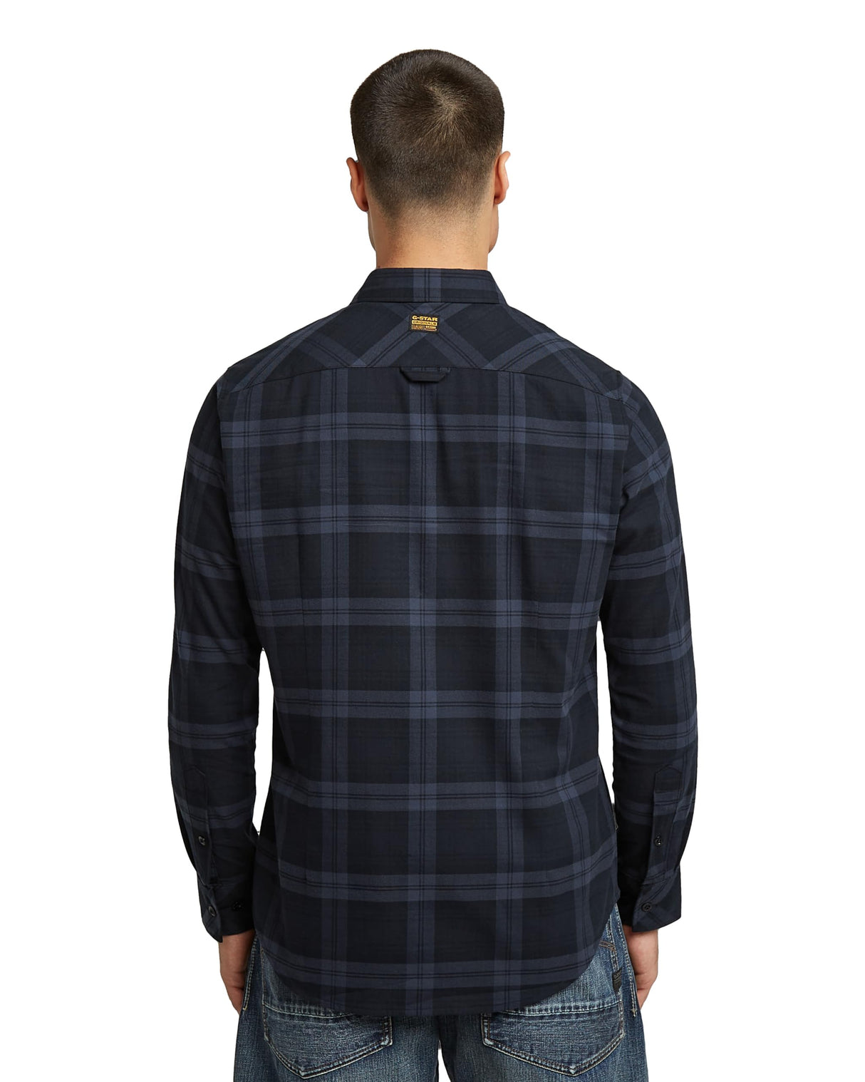 G-STAR Bristum 2.0 Slim Shirt Camiseta, India Ink Toby Check D23553-d748-h520, M Hombres