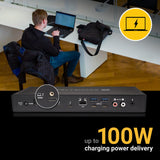 Sonnet Echo 20 Thunderbolt 4 SuperDock – Estación de Acoplamiento con 3 Thunderbolt 4, HDMI 2.1, 8 USB 10Gbps, Ethernet 2.5Gb, SSD NVMe, SD UHS-II, Carga 100W – Compatible con Mac, PC, iPad