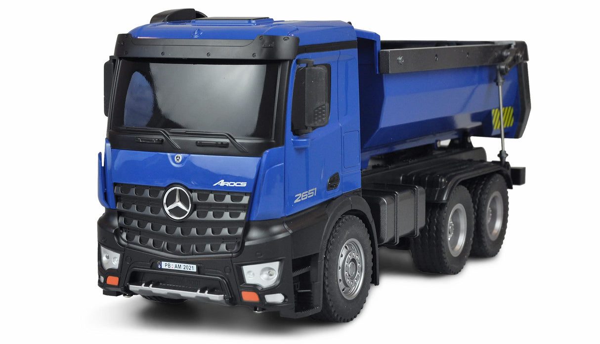 Amewi Mercedes-Benz Arocs camión volquete RTR Azul RC Control Remoto