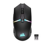 Corsair NIGHTSABRE WIRELESS RGB FPS/MOBA Ratón para Juegos - 26,000 DPI - 11 Botones Programables - Batería Hasta 100hrs - Compatible con iCUE - PC, PS5, PS4, Xbox - Negro