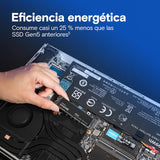Crucial P510 SSD 1TB PCIe 5.0 x5 Gen5 NVMe M.2 SSD Interno, Velocidades de Lectura hasta 11000 MB/s, Escritura 9500 MB/s, Ordenador Portátil y de Sobremesa, Disco Duro - CT1000P510SSD8-01