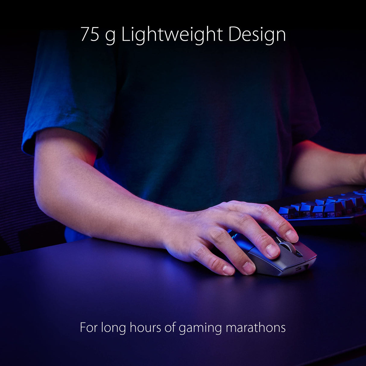 ASUS ROG Keris Wireless AimPoint - Ratón Gaming (conectividad Triple 2.4GHz RF, Bluetooth, USB), 36000 dpi, 5 Botones programables, ROG SpeedNova, interruptores Intercambiables, Paracord, Negro