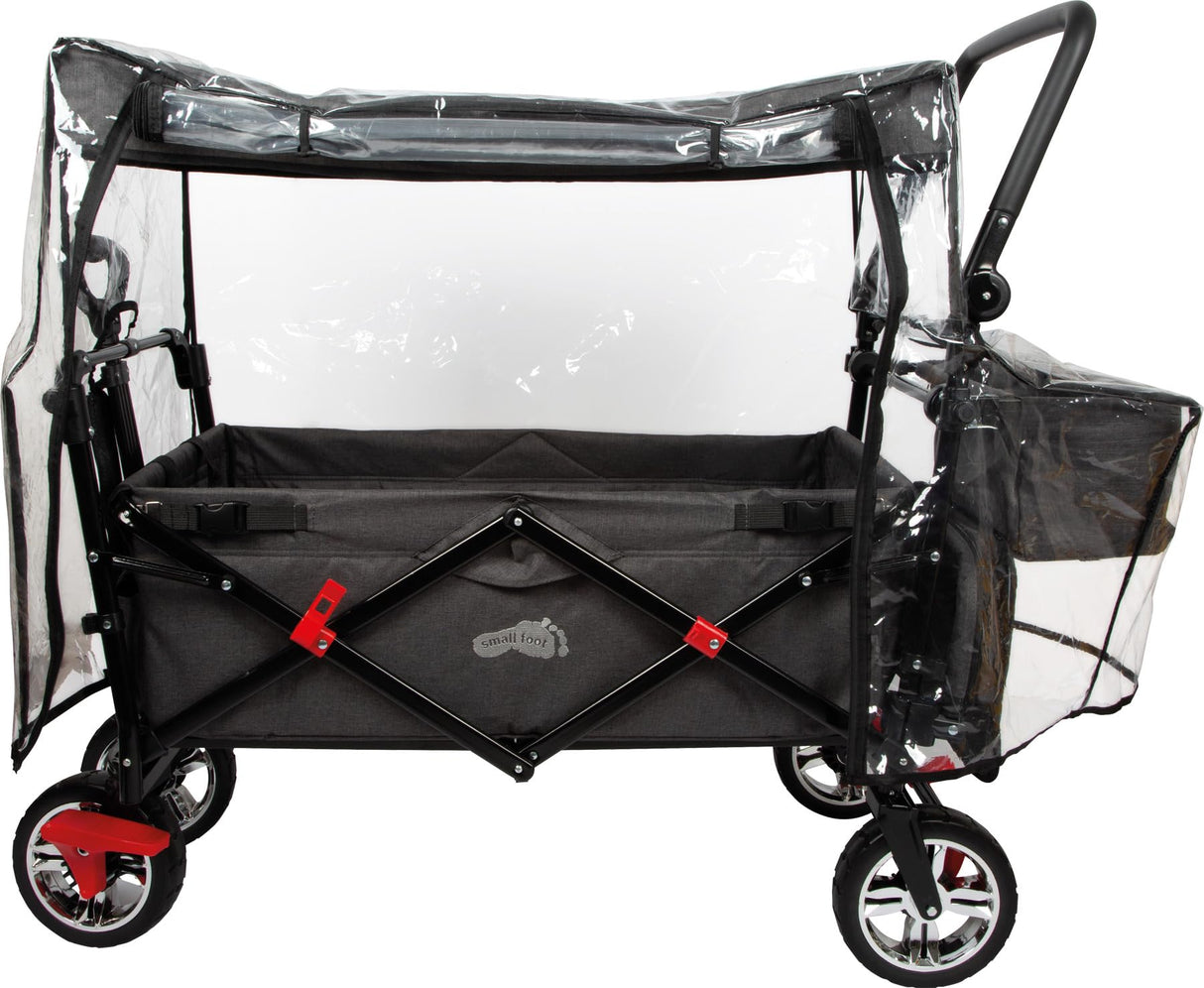 Small Foot Carrito Plegable con Techo Desmontable, protección contra Lluvia, Frenos, asa Regulable y máx. 80 kg, 12729, Color Coloured