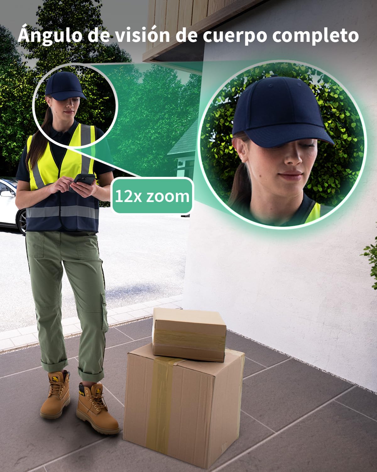 Arlo Essential 2K Videoportero WiFi + Timbre Inalámbrico Exterior Impermeable, Timbre Casa, Detector De Movimiento, Visión Nocturna, Audio Bidireccional, Prueba Arlo Secure Incluida, 1 Cámara, Blanca
