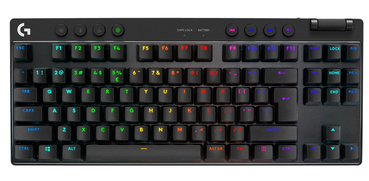 Logitech G Pro X TKL Lightspeed, Teclado inalámbrico para Gaming - Negro - US INT'L Tactile