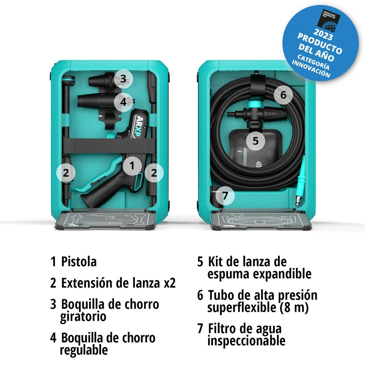 ARXP Hidrolimpiadora de Alta Presión BOX4 180DSS compact (2500 W, 180 bar, 500 l/h)