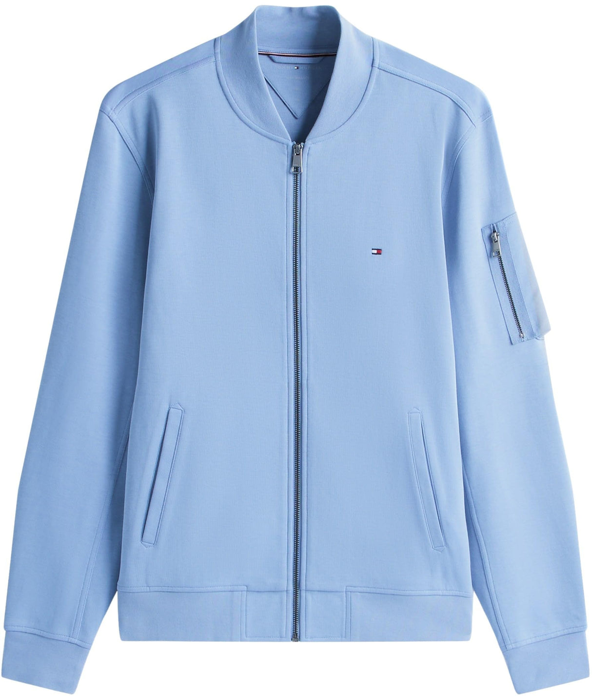 Tommy Hilfiger Cazadora bomber Hombre Essential con cremallera, Azul (Brisk Blue), L