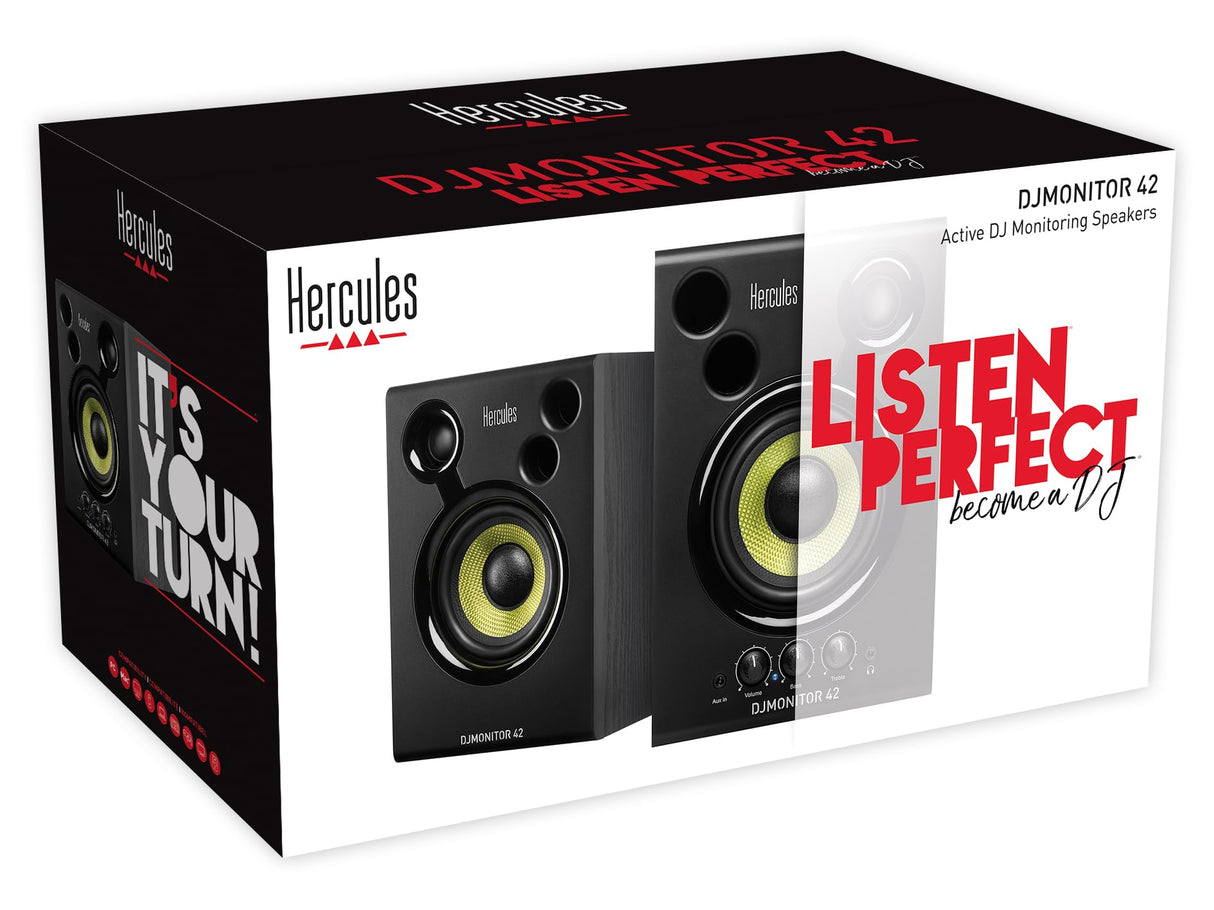 Hercules DJMonitor 42 - 2 altavoces activos de monitorización de 20 vatios RMS