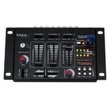 Ibiza - DJ21USB-BT - Mezclador de 4 vías/7 canales con varias entradas - Bluetooth y USB - Negro